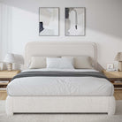 BoucleFabric Bed Frame
