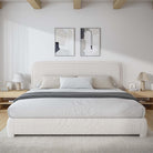 BoucleFabric Bed Frame