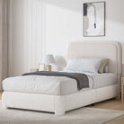 BoucleFabric Bed Frame