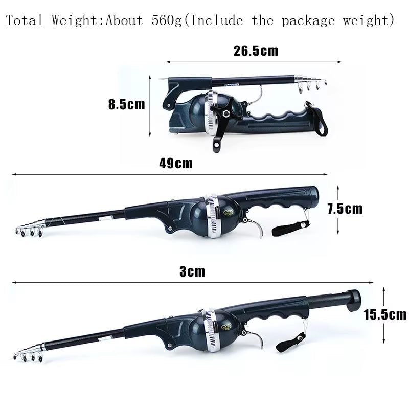 Portable Folding Fishing Rod 