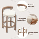 Mid Century Linen Counter Stools