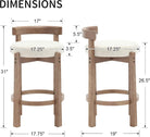 Mid Century Linen Counter Stools