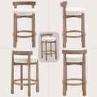 Mid Century Linen Counter Stools