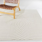 Caserio Modern Geometric Area Rug, Cream, 7' 10" X 10'