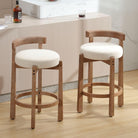Mid Century Linen Counter Stools