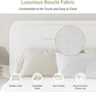 BoucleFabric Bed Frame