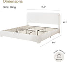 BoucleFabric Bed Frame